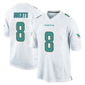 M.Dolphins #8 JuJu Brents Player White Home Game Odoa Stitched Jerseys