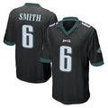 P.Eagles #6 DeVonta Smith Player Black Home Game Odoa Stitched Jerseys