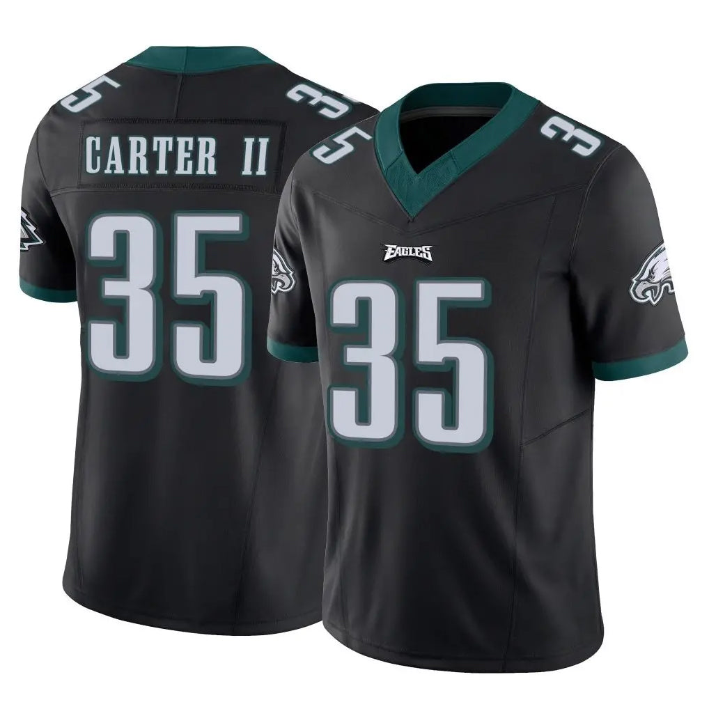 P.Eagles #35 Michael Carter II Player Black Limited Vapor F.U.S.E. Home Game Odoa Stitched Jerseys