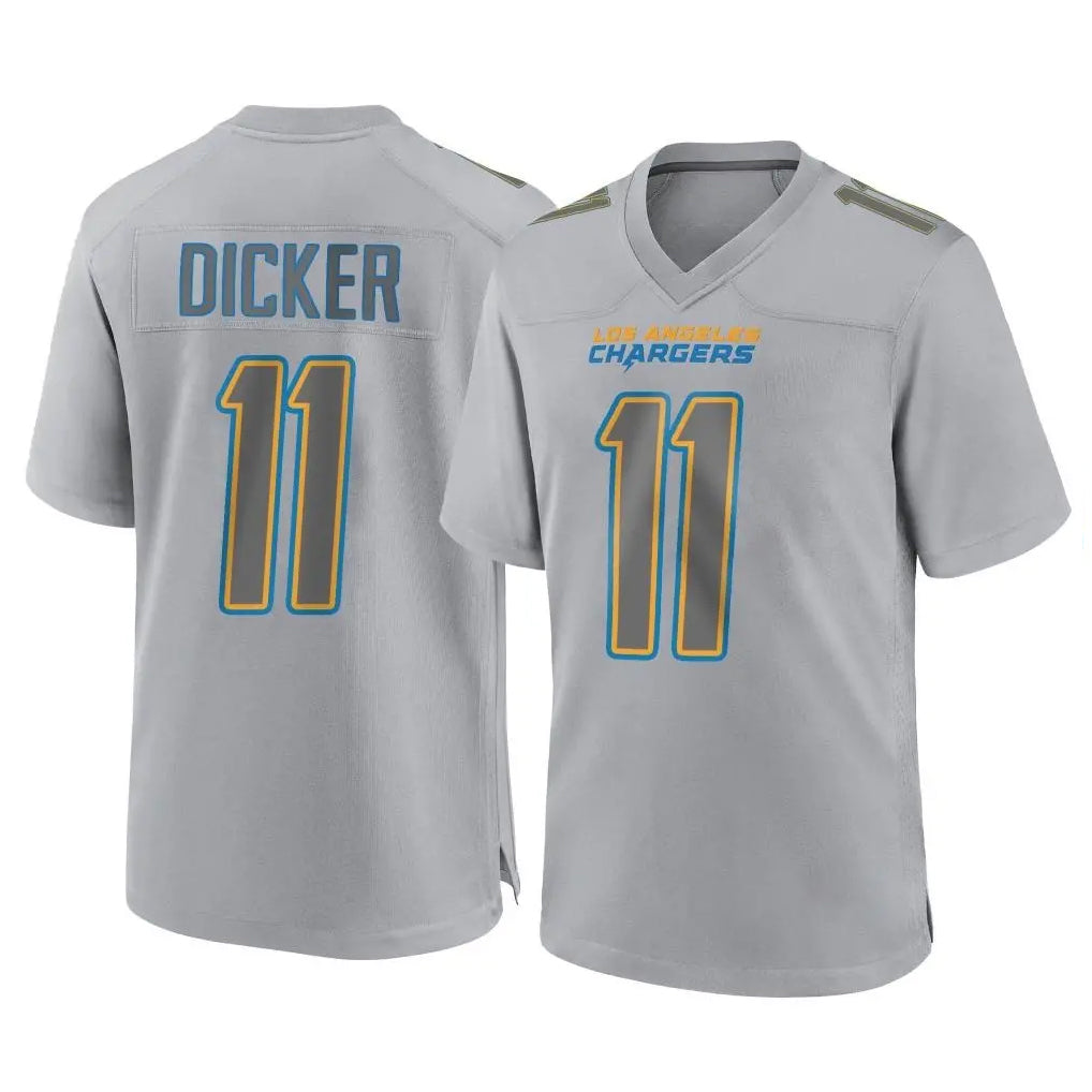 LA.Chargers #11 Cameron Dicker Player Gray Atmosphere Fashion Home Game Odoa Stitched Jerseys