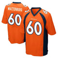 D.Broncos #60 Luke Wattenberg Player Orange Color Home Game Odoa Stitched Jerseys