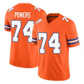 D.Broncos #74 Ben Powers Player Orange Limited Alternate Vapor F.U.S.E. Throwback Game Odoa Stitched Jerseys