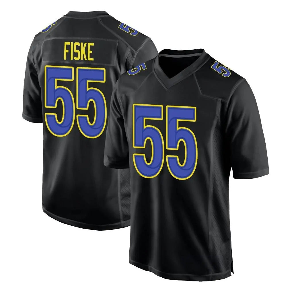 LA.Rams #55 Braden Fiske Player Black Fashion Limited Home Game Odoa Stitched Jerseys