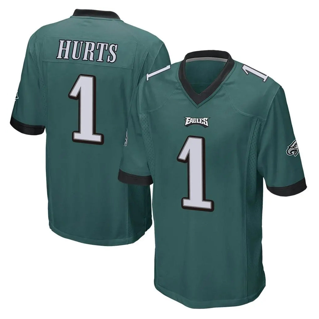 P.Eagles #1 Jalen Hurts Player Team Color Green Home Game Odoa Stitched Jerseys