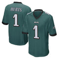 P.Eagles #1 Jalen Hurts Player Team Color Green Home Game Odoa Stitched Jerseys