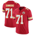 KC.Chiefs #71 Josh Simmons Player Red Limited Vapor Untouchable Home Game Odoa Stitched Jerseys