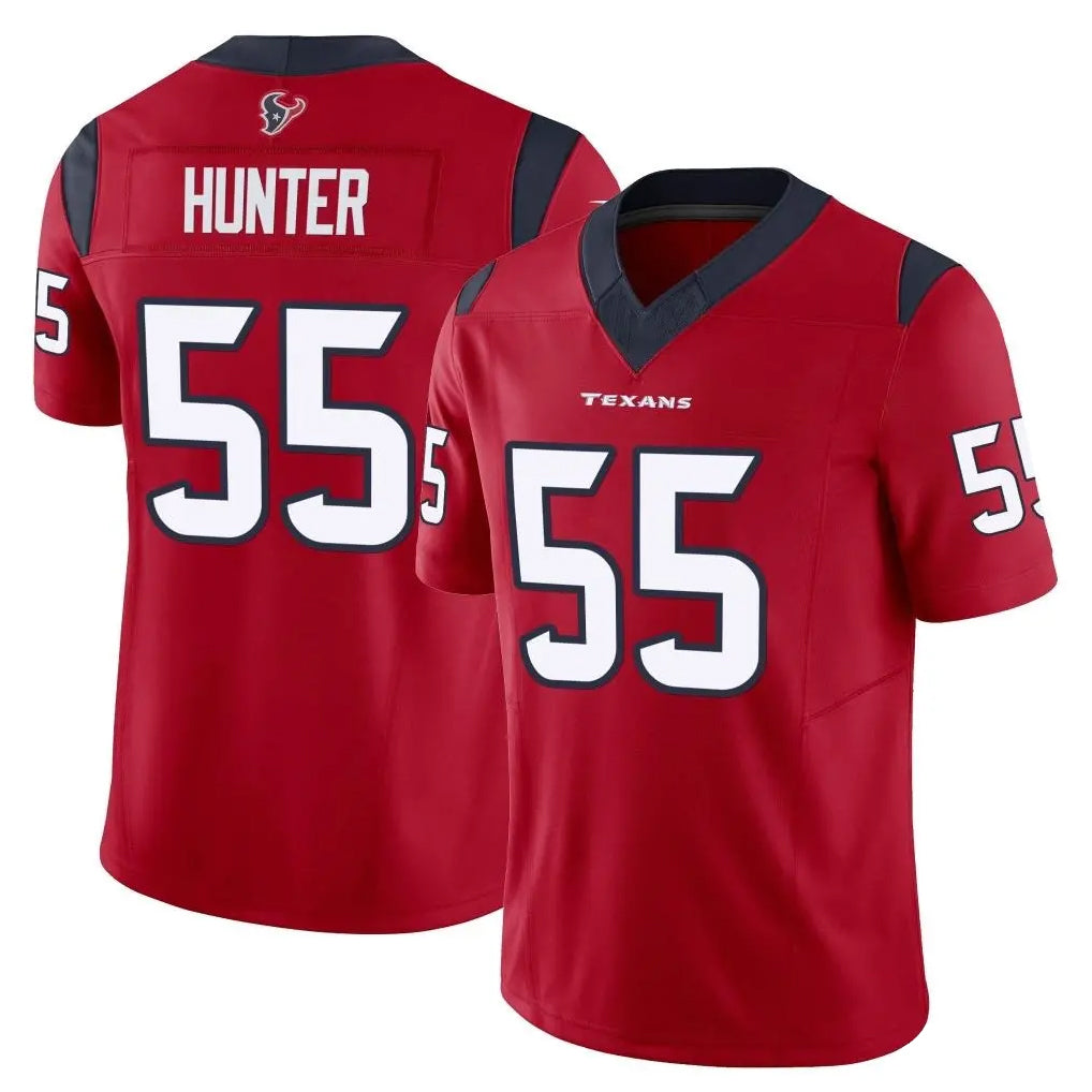 H.Texans #55 Danielle Hunter Player Red Limited Vapor F.U.S.E. Home Game Odoa Stitched Jerseys