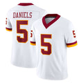 W.Commanders #5 Jayden Daniels Player White Limited Vapor F.U.S.E. Home Game Odoa Stitched Jerseys