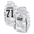 C.Browns #71 Tytus Howard Player Arctic Camo Salute to Service Hoodies Limited Game Odoa Stitched Jerseys