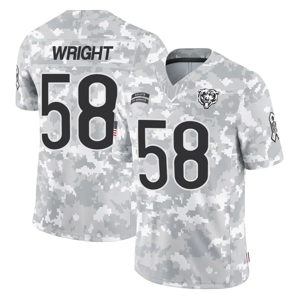 C.Bears #58 Darnell Wright Player Arctic Camo Salute to Service Limited Odoa Stitched Jerseys