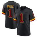 W.Commanders #1 Rachaad White Player Black Limited Home Game Odoa Stitched Jerseys