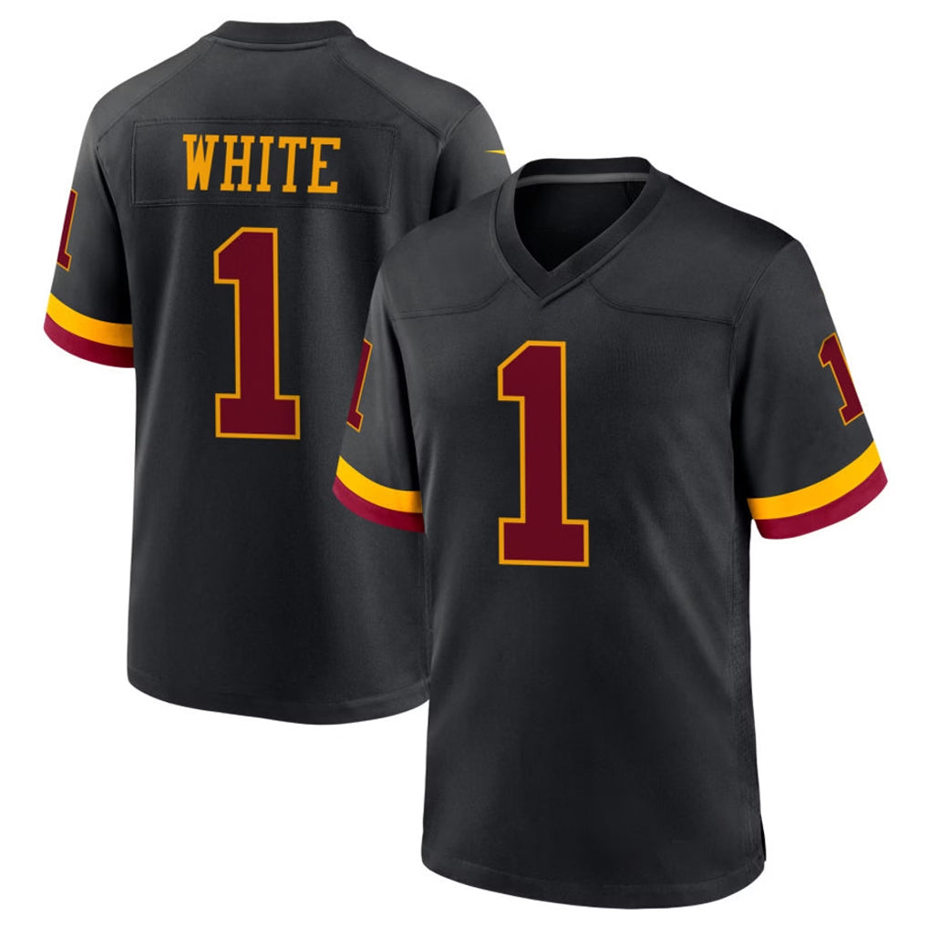 W.Commanders #1 Rachaad White Player Black Limited Home Game Odoa Stitched Jerseys