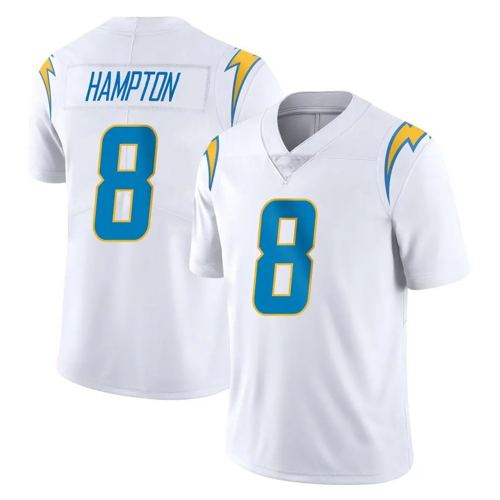 LA.Chargers #8 Omarion Hampton Player White Limited Vapor Untouchable Home Game Odoa Stitched Jerseys
