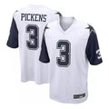 D.Cowboys #3 George Pickens Player White-Navy Home Game Odoa Stitched Jerseys