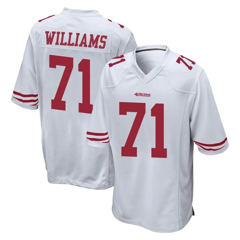 SF.49ers #71 Trent Williams Player White Home Game Odoa Stitched Jerseys