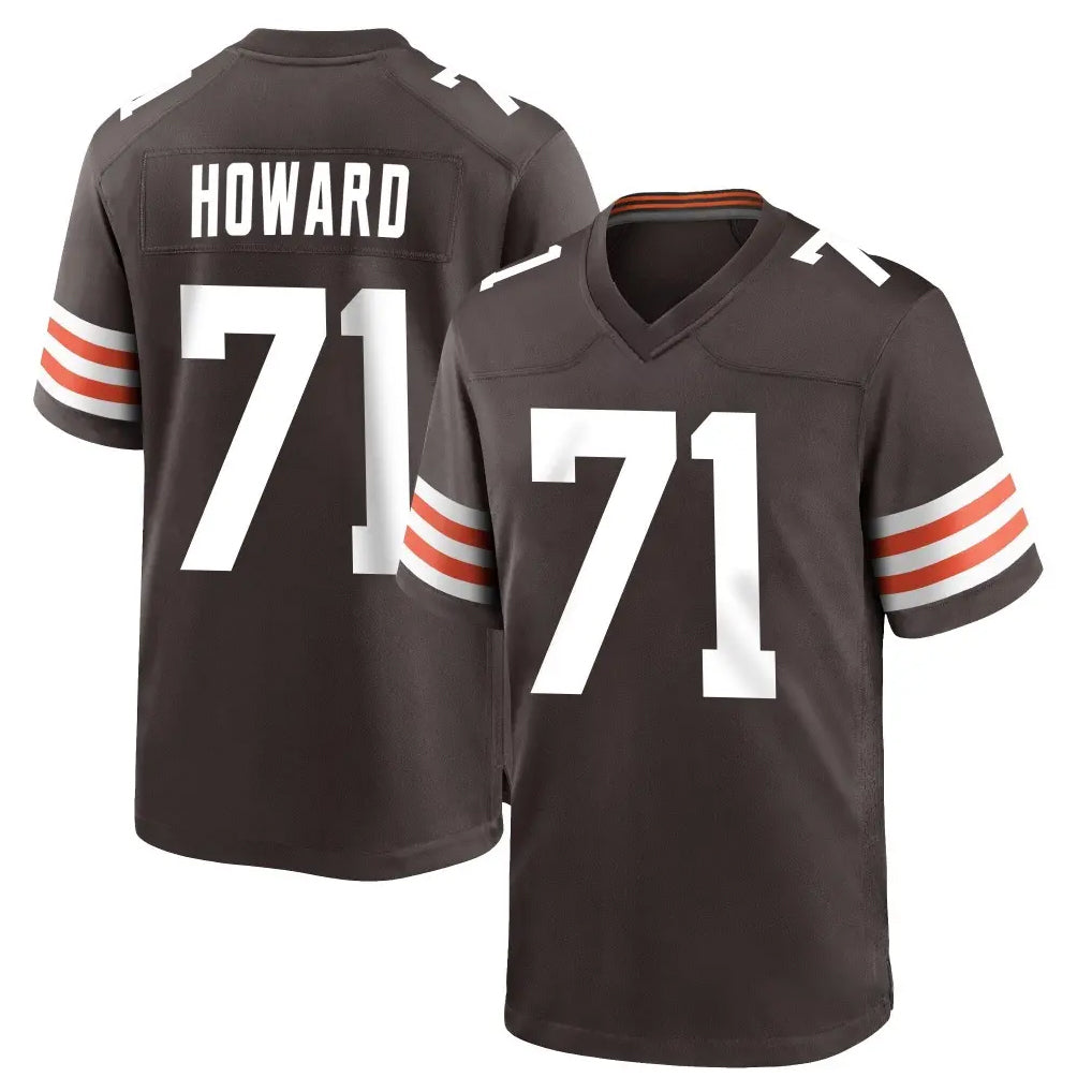 C.Browns #71 Tytus Howard Player Brown Home Game Odoa Stitched Jerseys