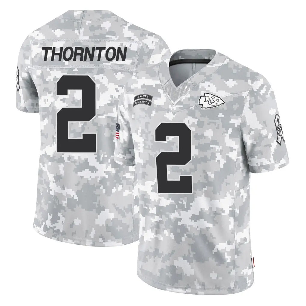KC.Chiefs #2 Tyquan Thornton Player Arctic Camo Salute To Service Limited Game Odoa Stitched Jerseys