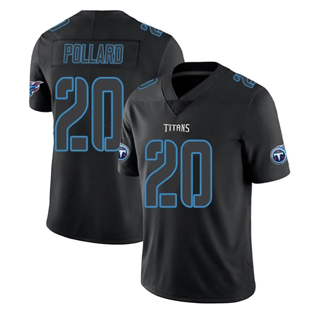 T.Titans #20 Tony Pollard Player Black Impact Limited Home Game Odoa Stitched Jerseys