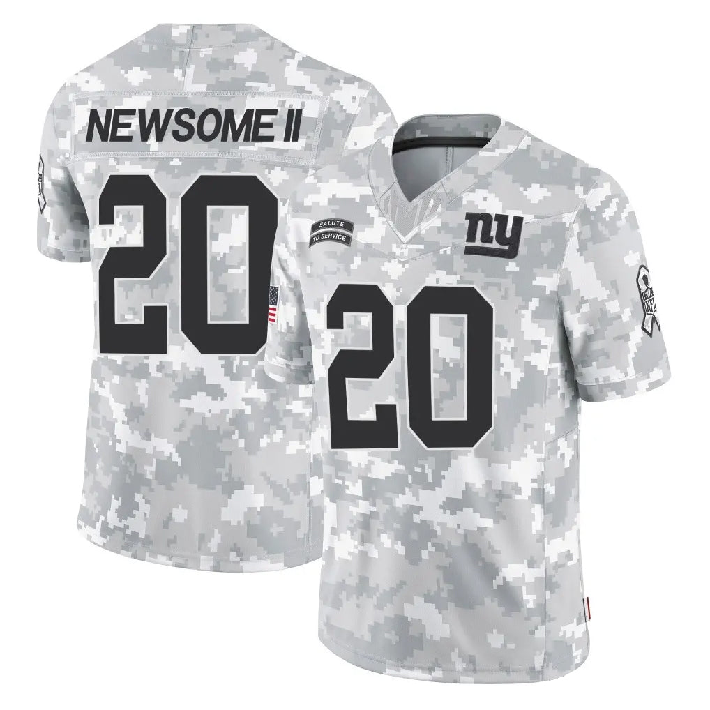 NY.Giants #20 Greg Newsome II Player Arctic Camo Salute To Service Limited Game Odoa Stitched Jerseys