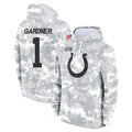 IN.Colts #1 Sauce Gardner Player Arctic Camo Salute to Service Hoodies Limited Game Odoa Stitched Jerseys