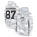 M.Vikings #87 T.J. Hockenson Player Arctic Camo Salute to Service Pullover Hoodies Limited Game Odoa Stitched Jerseys