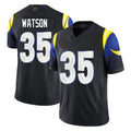 LA.Rams #35 Jaylen Watson Player Black Midnight Rivalries Collection Limited Home Game Odoa Stitched Jerseys
