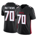A.Falcons #70 Jake Matthews Player Black Vapor F.U.S.E. Limited Odoa Stitched Jerseys