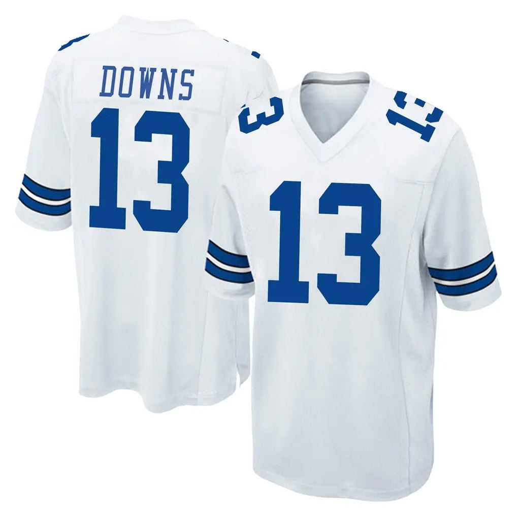 D.Cowboys #13 Caleb Downs Player White Home Game Odoa Stitched Jerseys