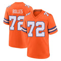 D.Broncos #72 Garett Bolles Player Orange Alternate Collection Throwback Game Odoa Stitched Jerseys