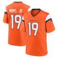 D.Broncos #19 Marvin Mims Jr. Player Orange Home Game Odoa Stitched Jerseys