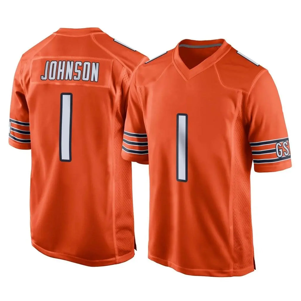 C.Bears #1 Jaylon Johnson Player Orange Home Game Odoa Stitched Jerseys