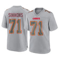 KC.Chiefs #71 Josh Simmons Player Gray Atmosphere Fashion Game Odoa Stitched Jerseys