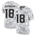 M.Vikings #18 Justin Jefferson Player Arctic Camo Salute To Service Limited Game Odoa Stitched Jerseys