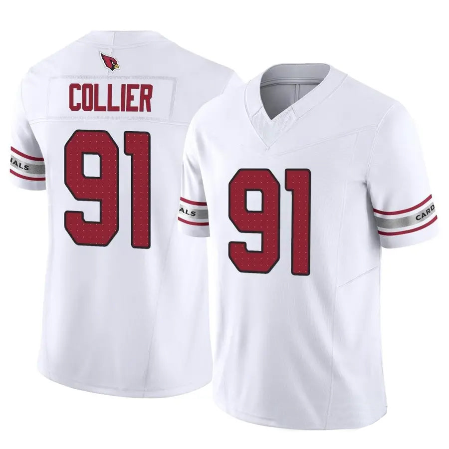 A.Cardinals #91 L.J. Collier Player Limited Elite Home White Odoa Stitched Jerseys