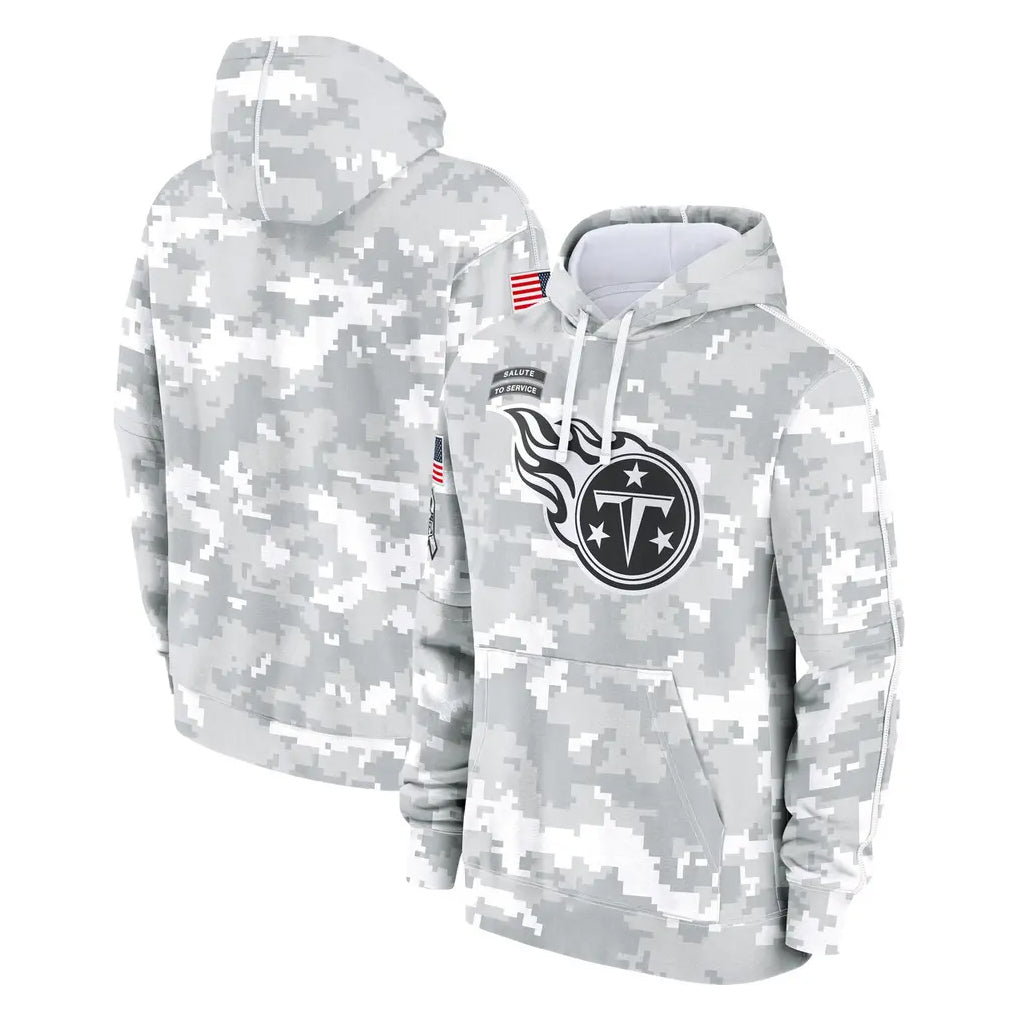 T.Titans ## Titans Blank Player Camo Arctic Salute to Service Pullover Hoodies Home Game Odoa Stitched Jerseys