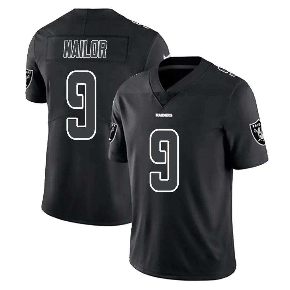 LV.Raiders #9 Jalen Nailor Player Black Limited Black Impact Home Game Odoa Stitched Jerseys