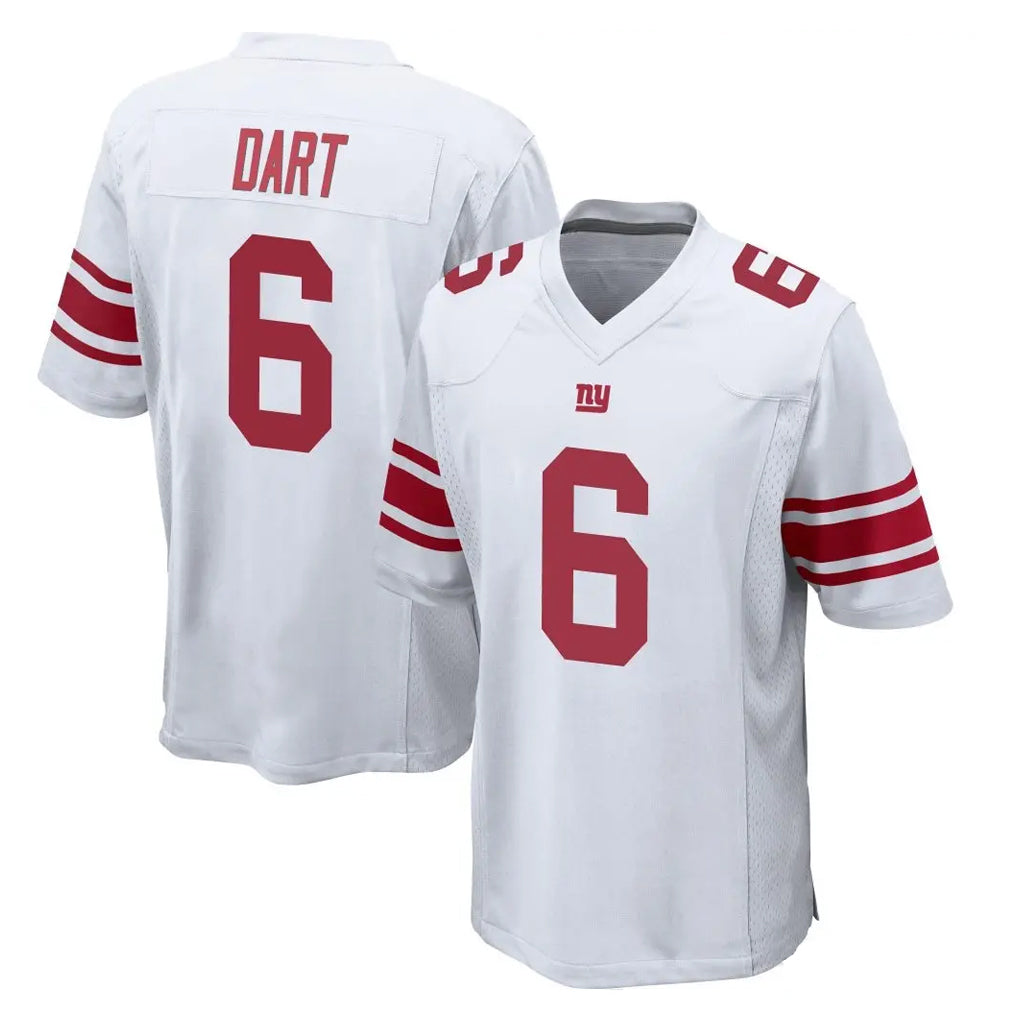 NY.Giants #6 Jaxson Dart Player White Home Game Odoa Stitched Jerseys