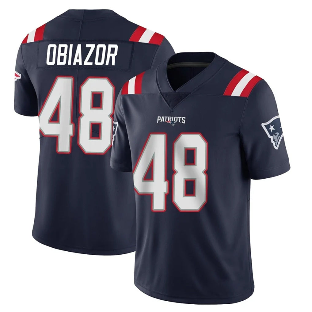 NE.Patriots #48 Namdi Obiazor Player Navy Vapor Untouchable Home Game Odoa Stitched Jerseys