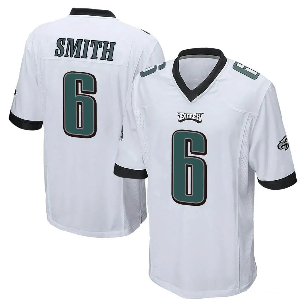 P.Eagles #6 DeVonta Smith Player White Home Game Odoa Stitched Jerseys