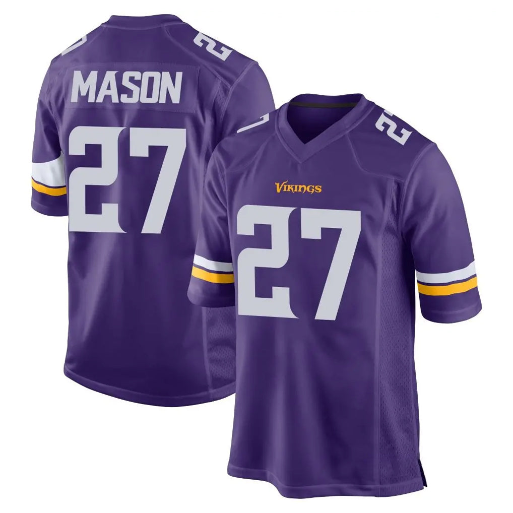 M.Vikings #27 Jordan Mason Player Purple Home Game Odoa Stitched Jerseys