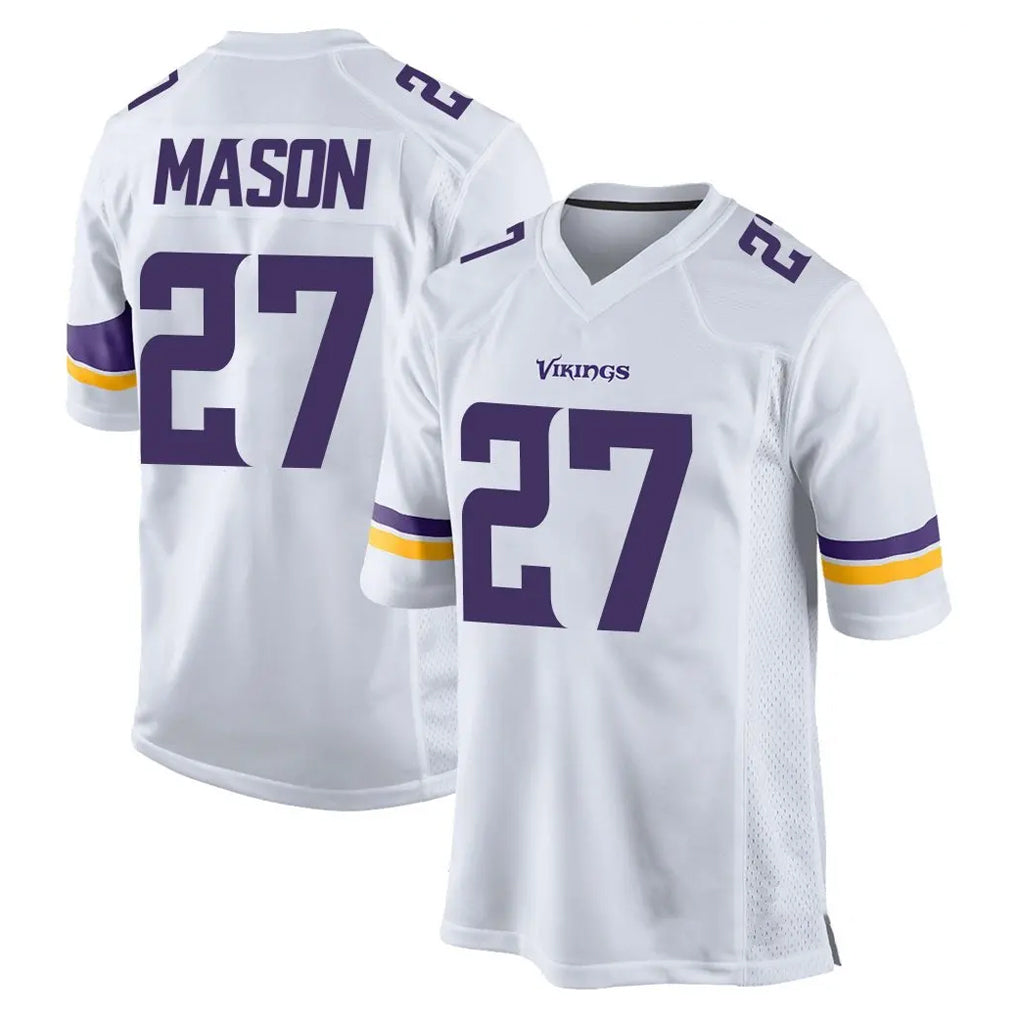 M.Vikings #27 Jordan Mason Player White Home Game Odoa Stitched Jerseys