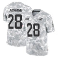 M.Dolphins #28 De'Von Achane Player Arctic Camo Salute To Service Limited Game Odoa Stitched Jerseys