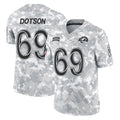 LA.Rams #69 Kevin Dotson Player Arctic Camo Salute To Service Limited Game Odoa Stitched Jerseys
