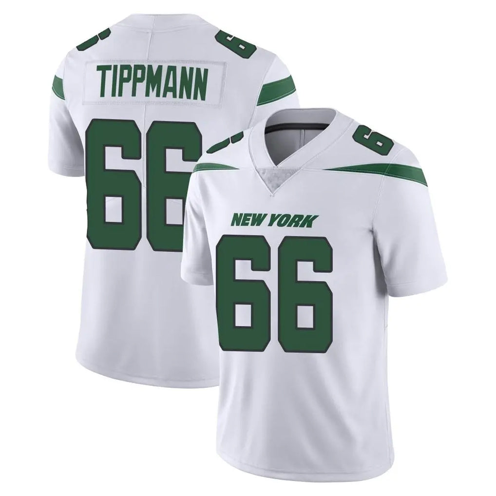 NY.Jets #66 Joe Tippmann Player White Spotlight Limited Vapor Home Game Odoa Stitched Jerseys