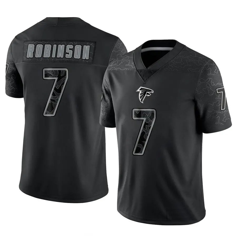 A.Falcons #7 Bijan Robinson Player Black RFLCTV Limited Odoa Stitched Jerseys