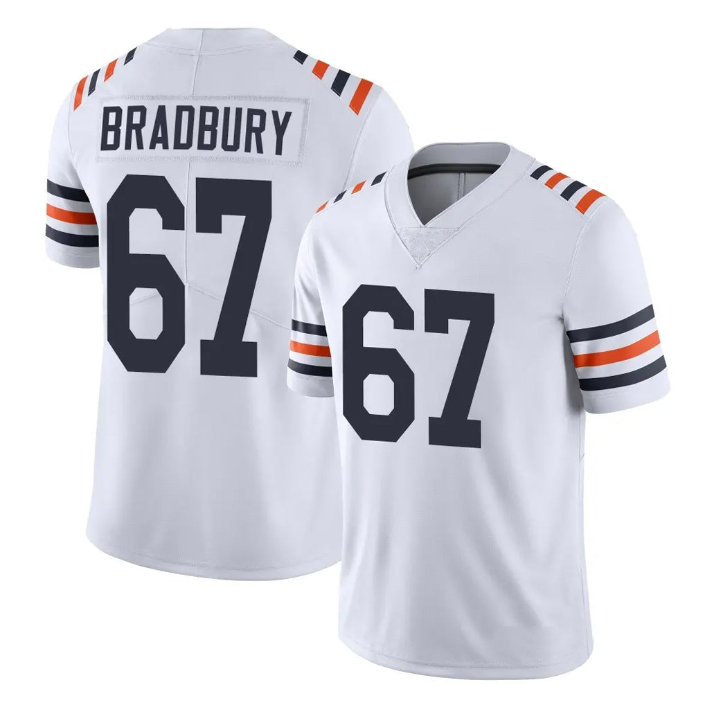 C.Bears #67 Garrett Bradbury Player White Classic Vapor Limited Home Game Odoa Stitched Jerseys