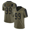 C.Bengals #99 Myles Murphy Player Olive Salute to Service Game Odoa Stitched Jerseys