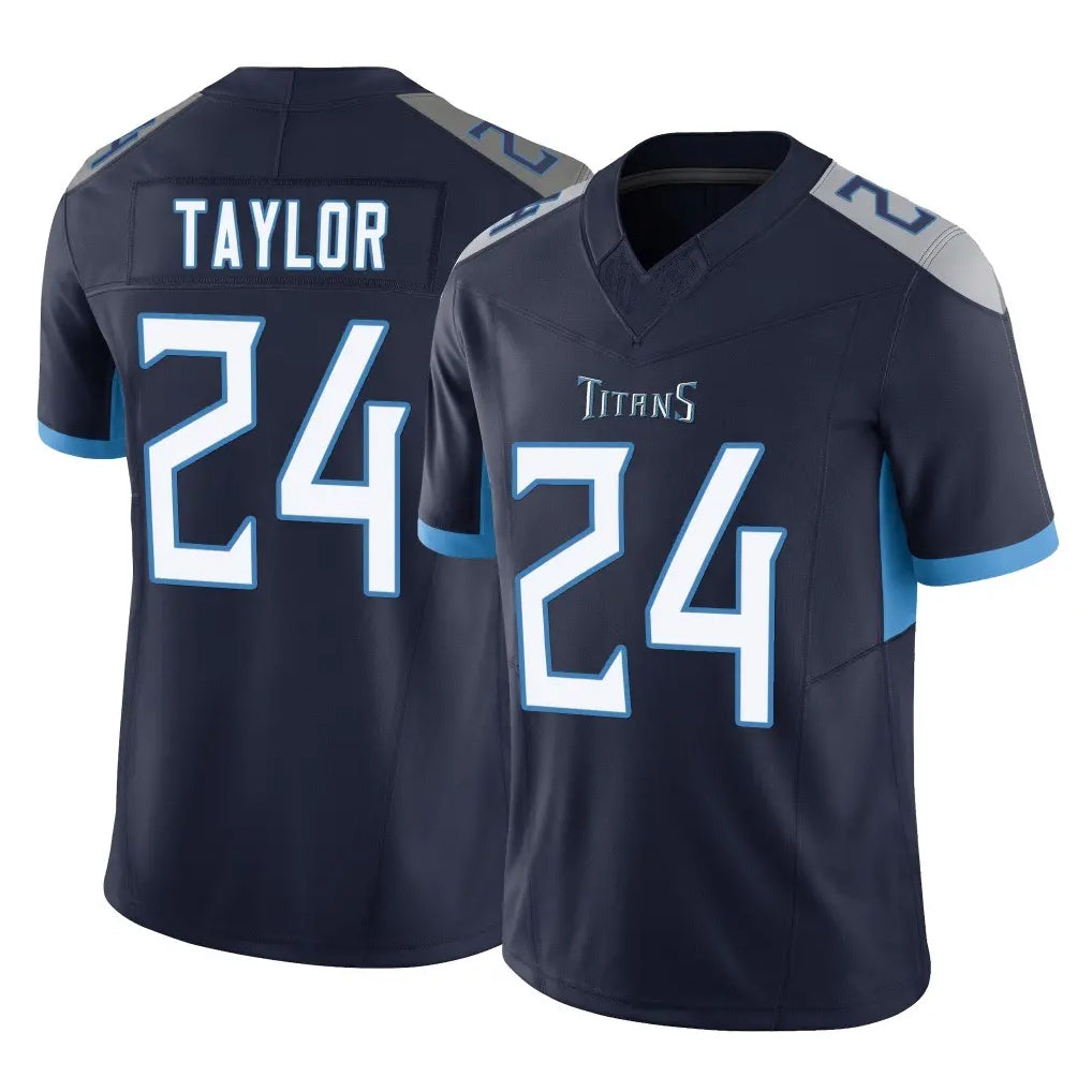 T.Titans #24 Alontae Taylor Player Navy Limited Vapor F.U.S.E. Home Game Odoa Stitched Jerseys