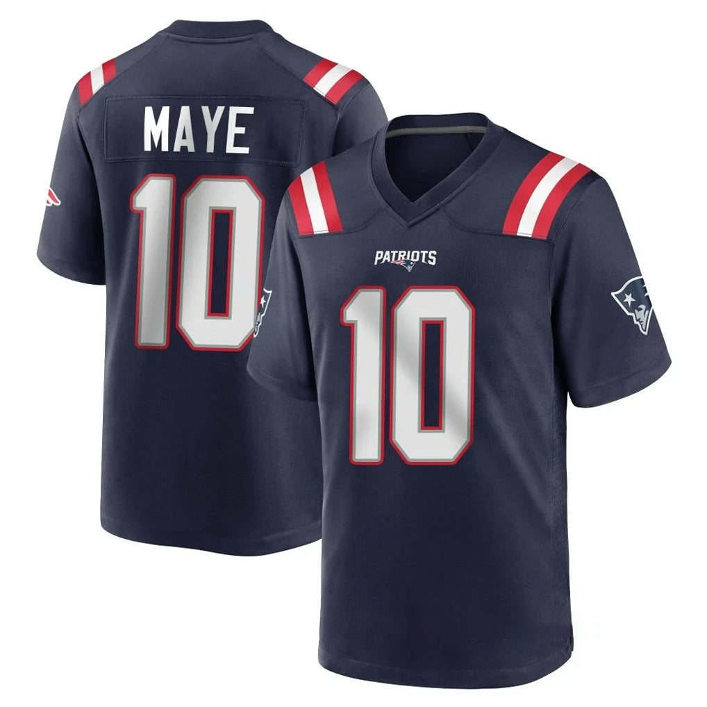 NE.Patriots #10 Drake Maye Player Navy Home Game Odoa Stitched Jerseys