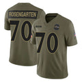 B.Ravens #70 Roger Rosengarten Player Olive Salute To Service Limited Home Game Odoa Stitched Jerseys